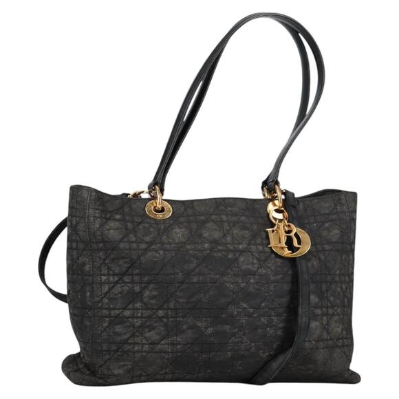 DIOR Canage Tote Bag Nylon Black Gold - Picture 1 of 13